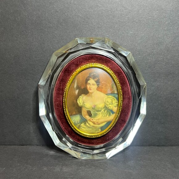 VTG Cameo Creation Countess of Blessington Sir Thomas Lawrence Glass Portrait - Picture 1 of 6